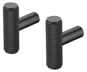 Cârlige negre 2 buc. de montat pe perete din metal Rof – Blomus