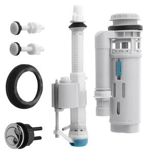 Aqualine Aqualine, kit de spălare dublă cu buton dublu, umplere inferioară 1/2", crom, NDPS8812-01