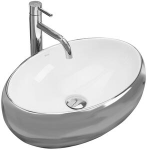 Lavoar oval de blat Rea Linda, alb-argintiu, REA-U1135