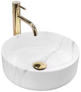 Lavoar rotund de blat Rea Sami, imitație de piatră, REA-U5685