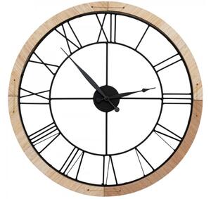 Rea Tutumi, ceas de perete 60cm, LOFT CLOCK MDF, maro-negru, MC70898