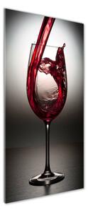 Tablou sticlă vin rosu