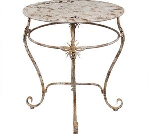 Masa Bistro, alb, din metal, cu aspect vintage, Abeille