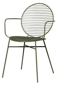 Scaun de exterior, verde, din metal, Klara