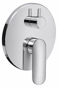 Mereo, Baterie duș încastrată Mereo cu divertor, Pego, Mbox, capac rotund, cromat, MER-CB60106PA