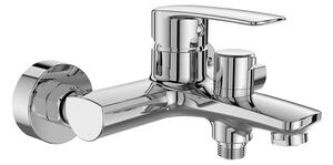 Mereo Mereo, Baterie de perete pentru cadă Mereo, Pego, 150 mm, cu divertor ceramic, fără accesorii, cromat, MER-CB90104P