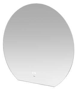 Mereo, Oglindă rotundă Mereo cu muchie dreaptă 800x740 mm, iluminare ambientală LED și dezaburitor, MER-CN185