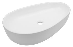 Mereo, Chiuvetă de blat Mereo fără preaplin, 660x400x130 mm, formă de lacrimă, ceramică, MER-UC664013