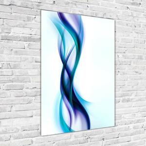 Pictura pe sticlă acrilică valuri abstracte