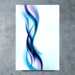 Pictura pe sticlă acrilică valuri abstracte