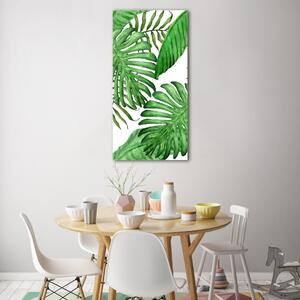Tablou Printat Pe Sticlă frunze tropicale