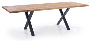 Masa extensibila XAVIER, stejar deschis/negru, lemn/otel, 160/250x90x7