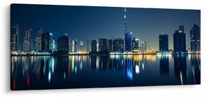 Tablou cu orașul nocturn (120x50 cm)