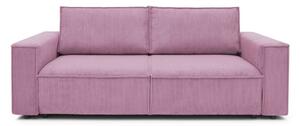 Canapea extensibilă cu velur Bobochic Paris Nihad, 245 cm, roz