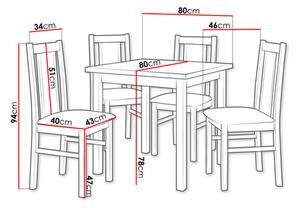 Set sufragerie (pentru 4 persoane) Arnold AL27 (alb + gri). 1121738