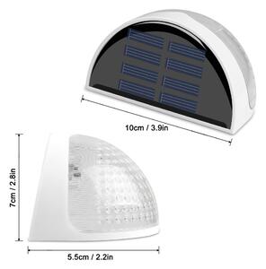 Lampa solara alba, exterior, 6 led, senzor, lumina rece