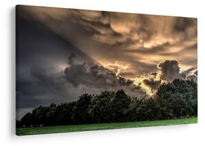 Tablou cu nori și pădure (90x60 cm)
