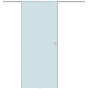 HOMCOM Ușă Glisantă de Interior din Sticla Securizată, Sistem de Glisare cu Sină din Aluminiu, 90x205x0.8cm | Aosom Romania