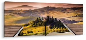 Tablou cu peisaj în carte (120x50 cm)