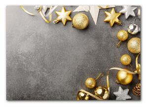 Tablou pe sticla Bujoruri de Crăciun Golden Stars