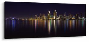 Tablou cu orașul nocturn (120x50 cm)