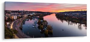 Tablou cu Praga nocturnă (120x50 cm)