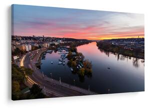 Tablou cu Praga nocturnă (90x60 cm)