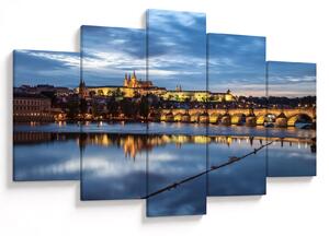 Tablou cu palatul din Praga și podul lui Carol (150x105 cm)