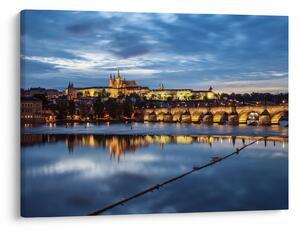 Tablou cu palatul din Praga și podul lui Carol (70x50 cm)