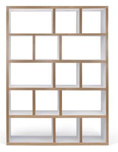 Bibliotecă albă/în culoare naturală 150x198 cm Berlin – TemaHome