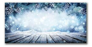 Tablou pe panza canvas Iarna. Zăpadă. Pom de Crăciun