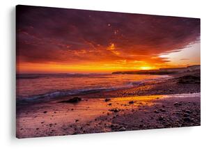 Tablou cu apus de soare la mare (90x60 cm)