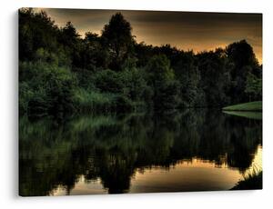 Tablou cu lac în pădure (70x50 cm)