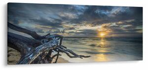 Tablou cu marea în apus de soare (120x50 cm)