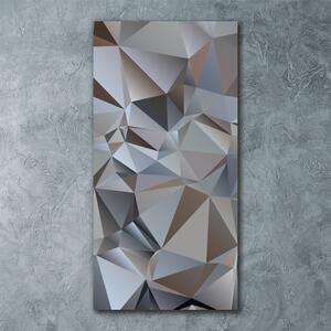Tablou pe sticlă acrilică triunghiuri abstractizare