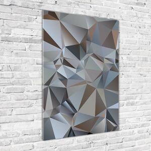 Tablou pe sticlă acrilică triunghiuri abstractizare