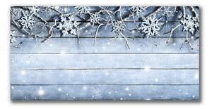 Tablou pe panza canvas Sărbători, fulgi de zăpadă, iarnă, îngheț