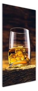 Tablou pe pe sticlă Bourbon într-un pahar