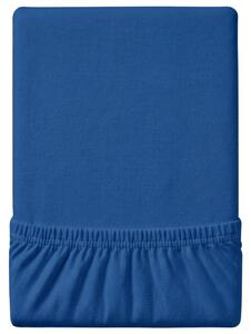 Cearsaf Jersey EXCLUSIVE cu elastic 180 x 200 cm albastru inchis