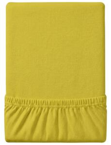 Cearsaf Jersey EXCLUSIVE cu elastic 90x200 cm Galben