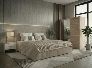 Set dormitor Malibu Bej cu dulap Atlantic 150 cm Sonoma
