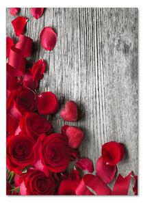 Fotografie imprimată pe sticlă trandafiri rosii