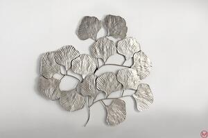 Decor perete frunze argintii 51/58,5 cm