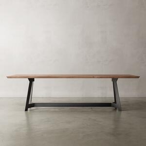 Masa din lemn si picioare metalice • model BAKU | Dimensiuni: 220x100x76 cm