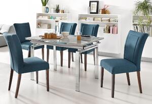 Set 2 scaune Zena albastru petrol stofa 48/65/93 cm