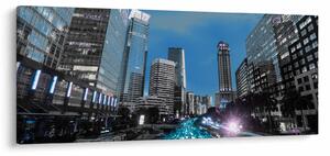 Tablou cu oraș nocturn (120x50 cm)