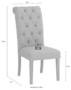 Set 2 scaune Liao stofa crem 50/73/108 cm