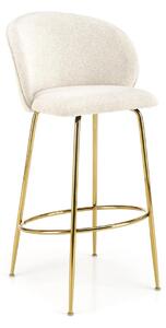Scaun bar Houston 1554, Crem, Auriu, 132x52x59cm, 7 kg