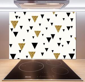 Sticlă printata bucătărie triunghiuri de fundal