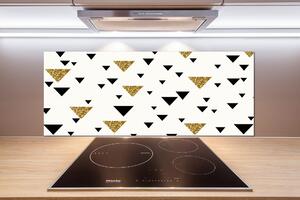 Sticlă printata bucătărie triunghiuri de fundal
